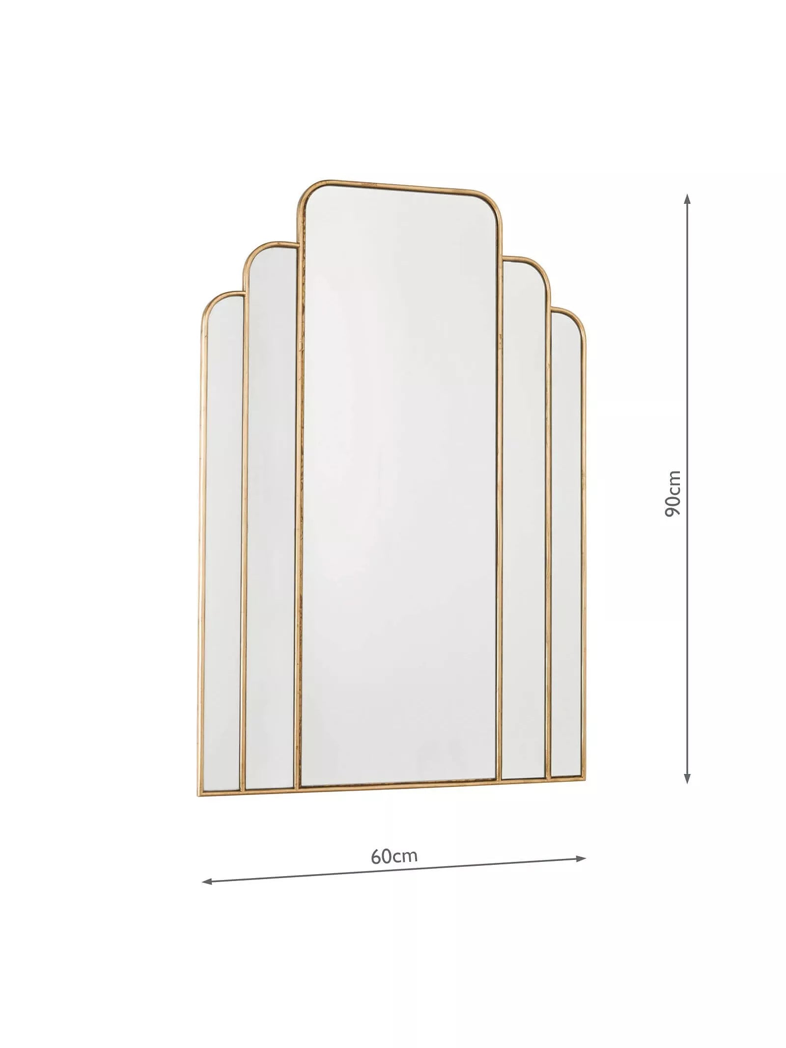 Där Skovgaard gold wall mirror 90 x 60cm - British product