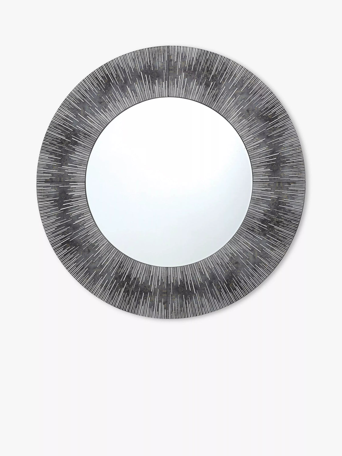 Där Neome round wall mirror 80cm grey silver, imported from the UK