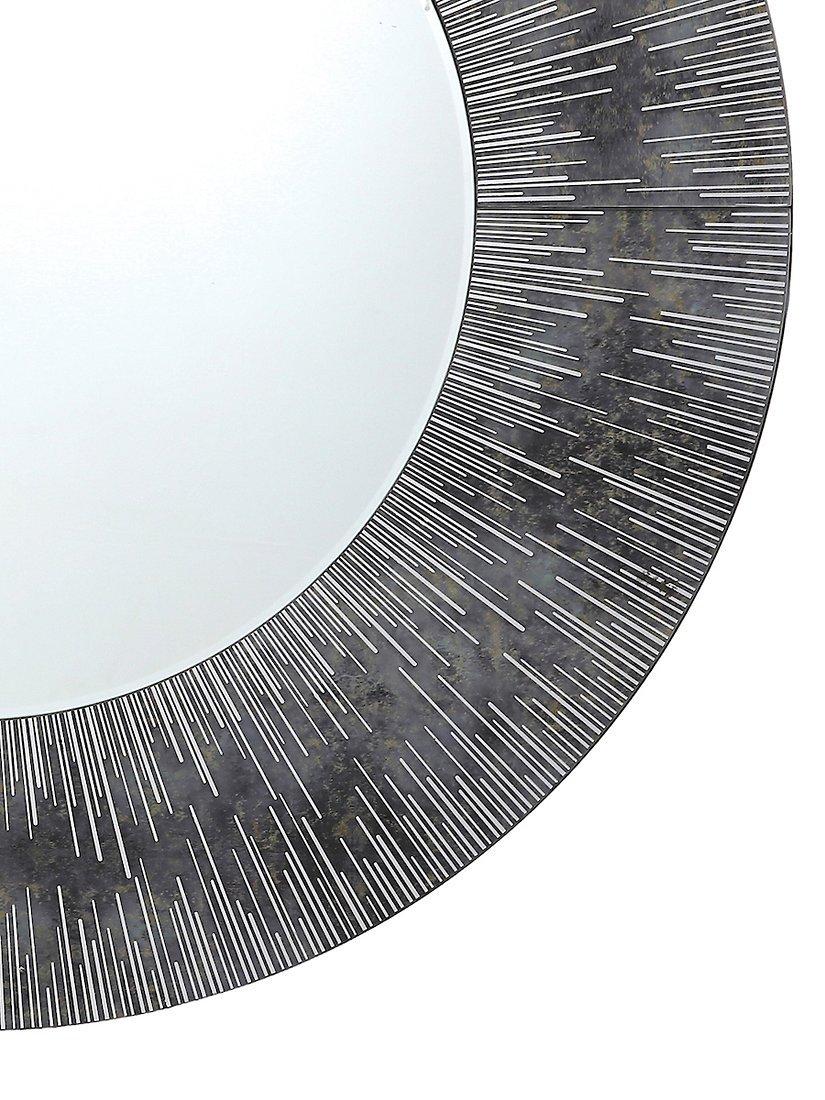 Där Neome round wall mirror 80cm grey silver, imported from the UK