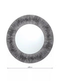 Där Neome round wall mirror 80cm grey silver, imported from the UK