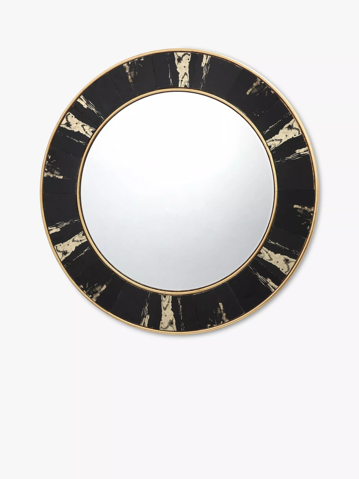 Där Sidone round wall mirror black gold 80cm, imported from the UK