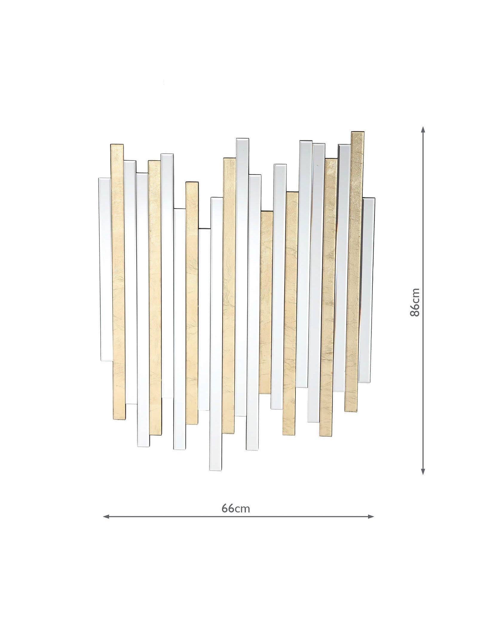Där Pimento bevelled glass wall mirror gold 86x66cm (British brand)