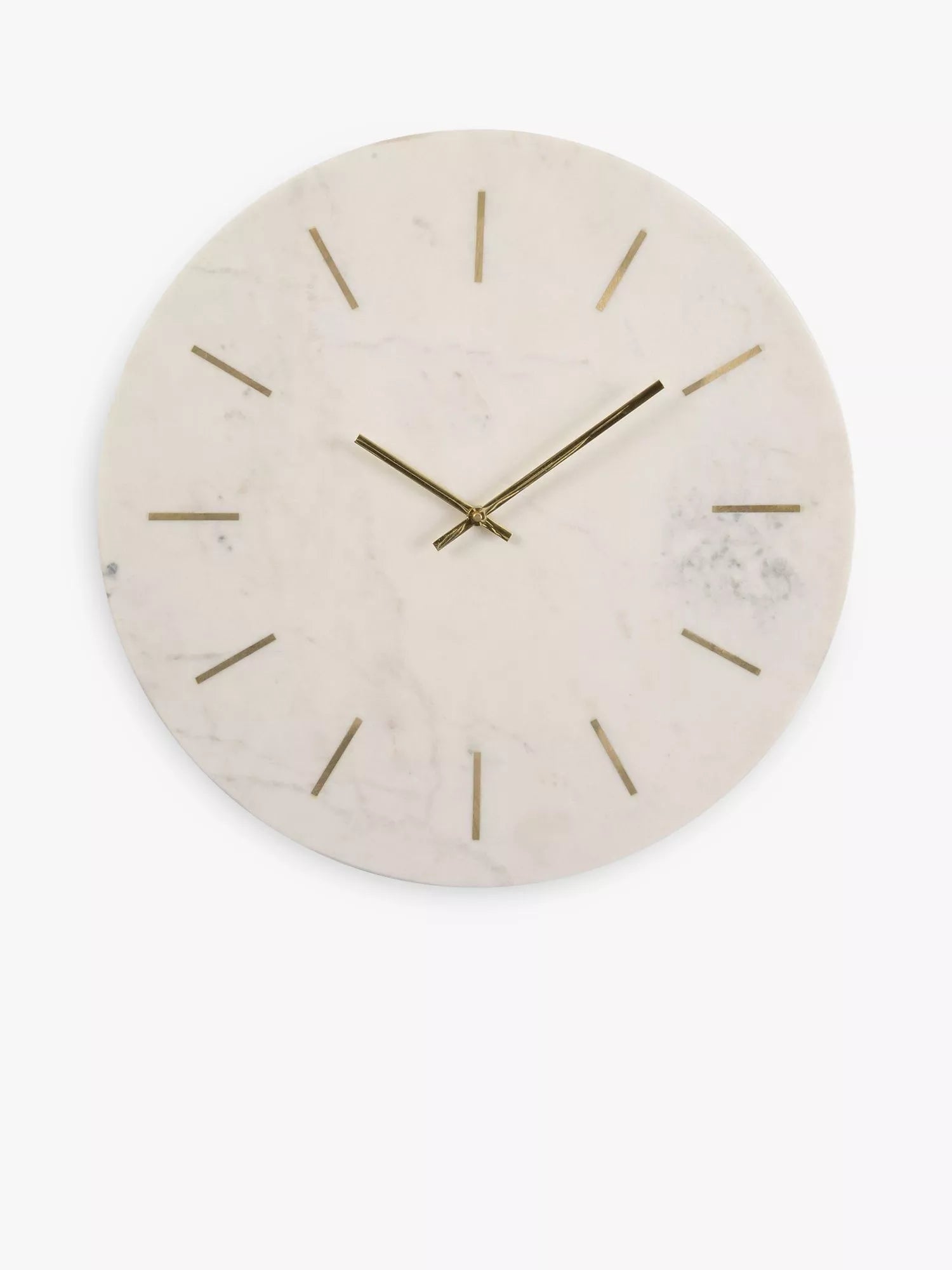 Libra Interiors marble wall clock white 43cm, UK version