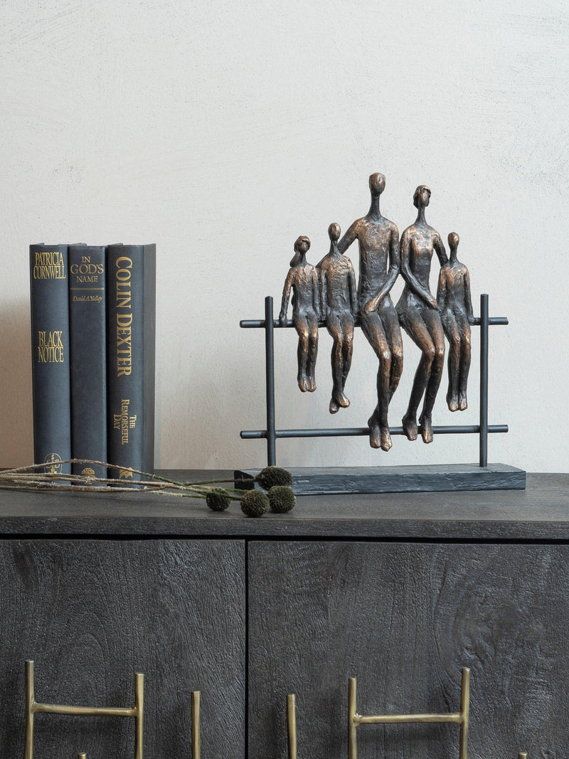 Libra Interiors Duxford bench family sculpture - British product