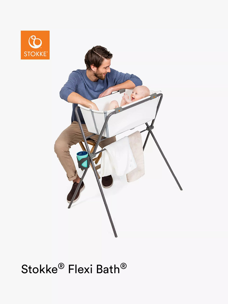 Stokke grey baby bath stand for Flexi Bath (British brand)