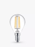 Philips 4.3W E14 LED clear non-dimmable classic bulb (British brand)