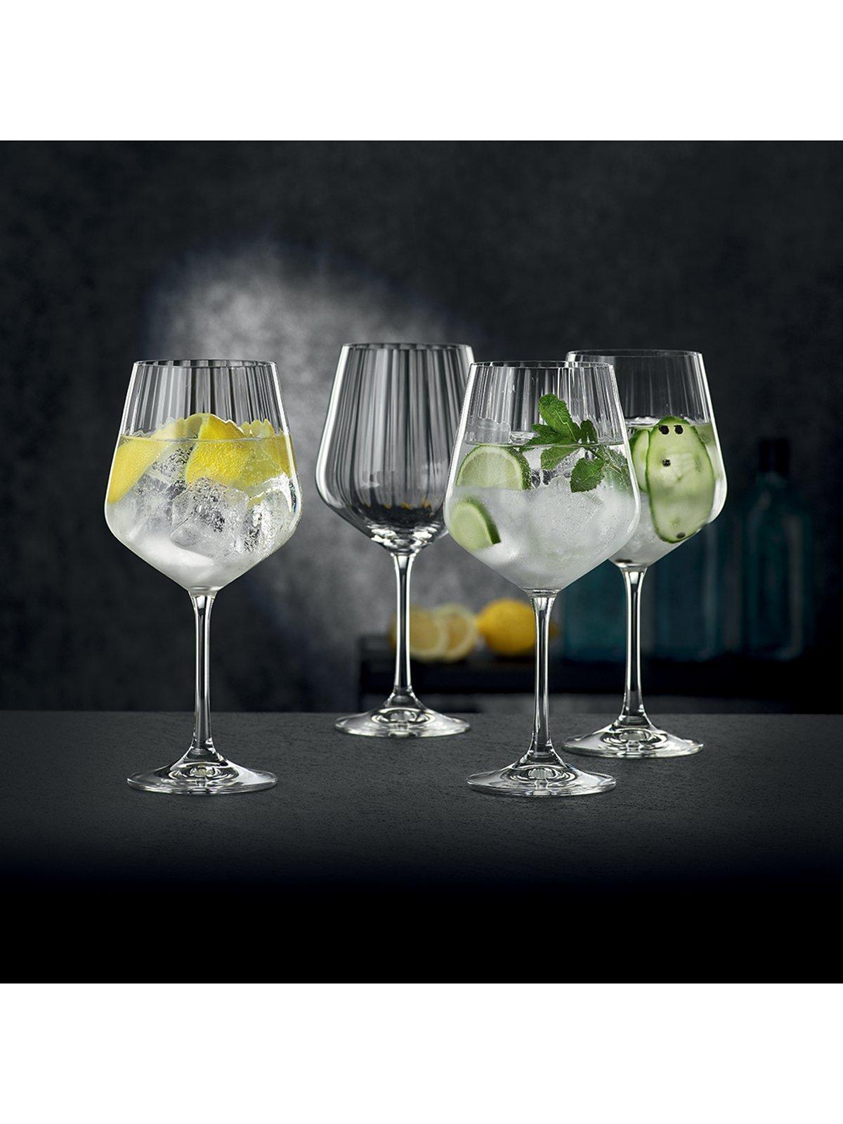 Nachtmann Noblesse cut crystal gin glasses set of 4 640ml - British product
