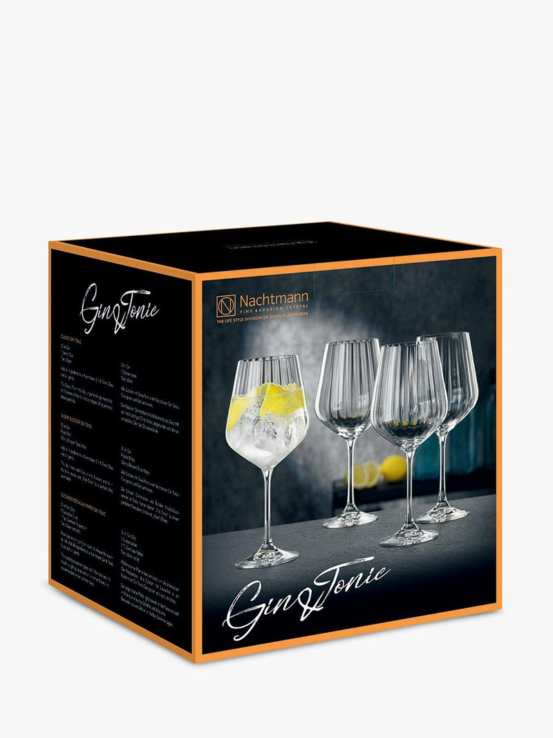 Nachtmann Noblesse cut crystal gin glasses set of 4 640ml - British product