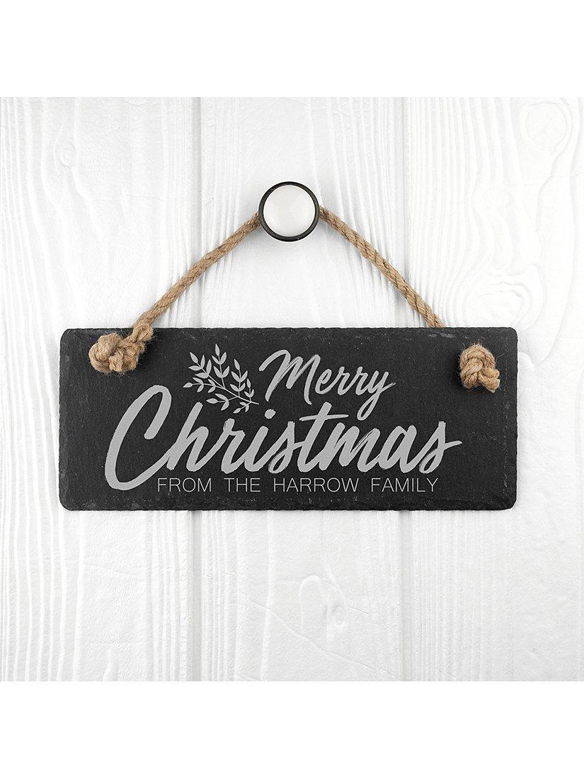 Treat Republic personalised Christmas slate sign (British brand)