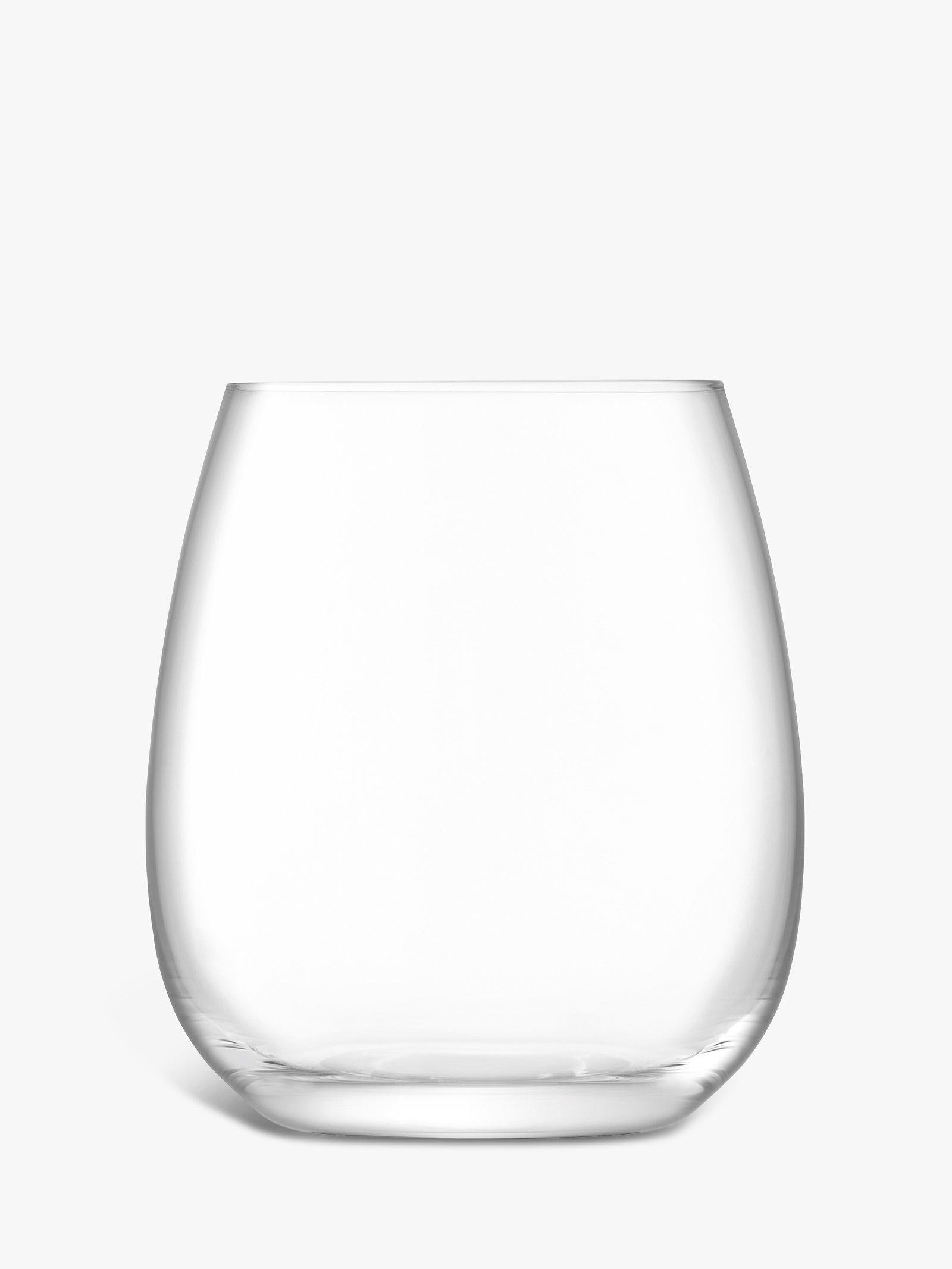LSA Borough stemless wine glasses 455ml, imported from the UK