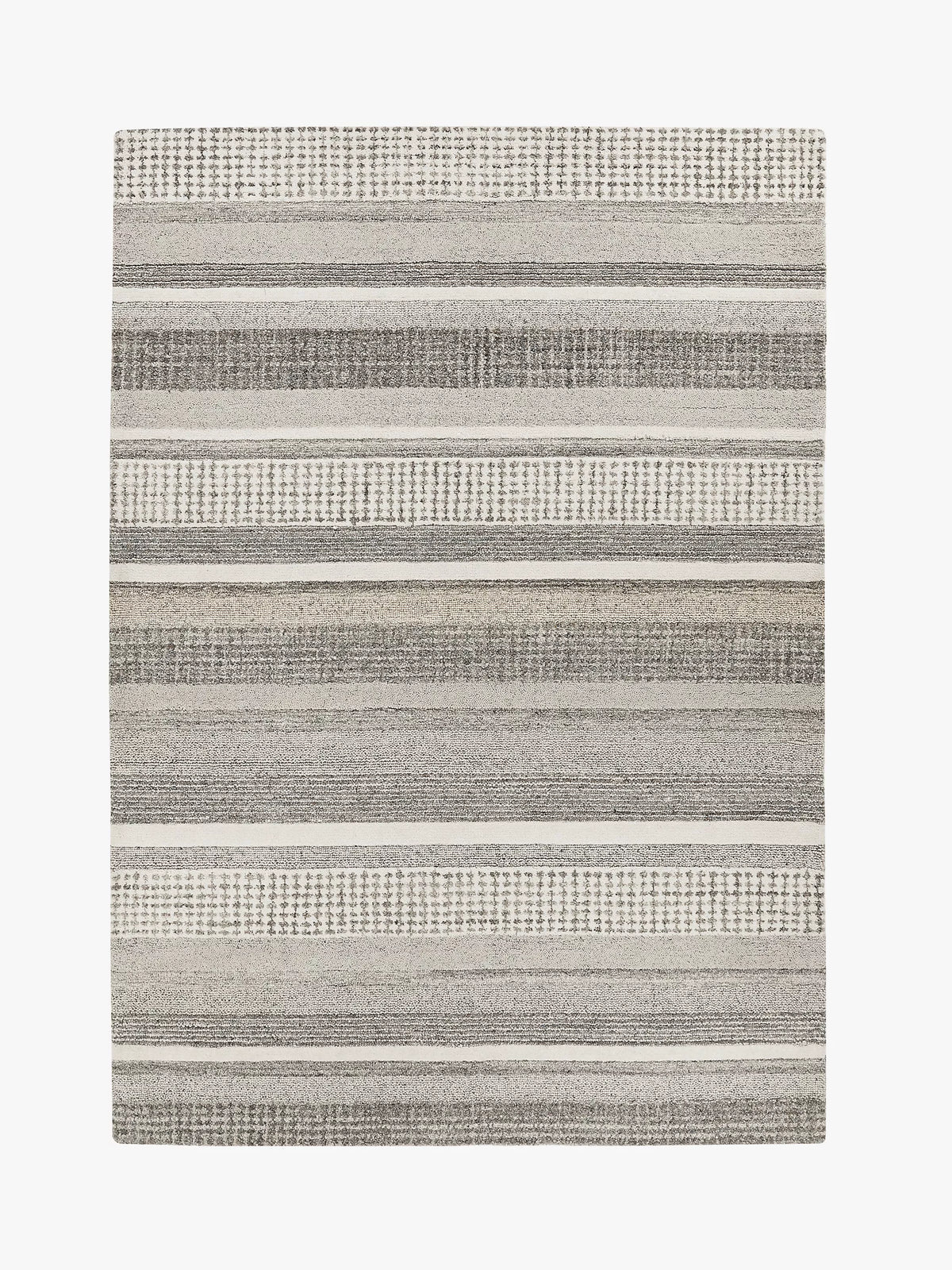 John Lewis Mosserud Stripe Rug, Grey, L180 x W120cm