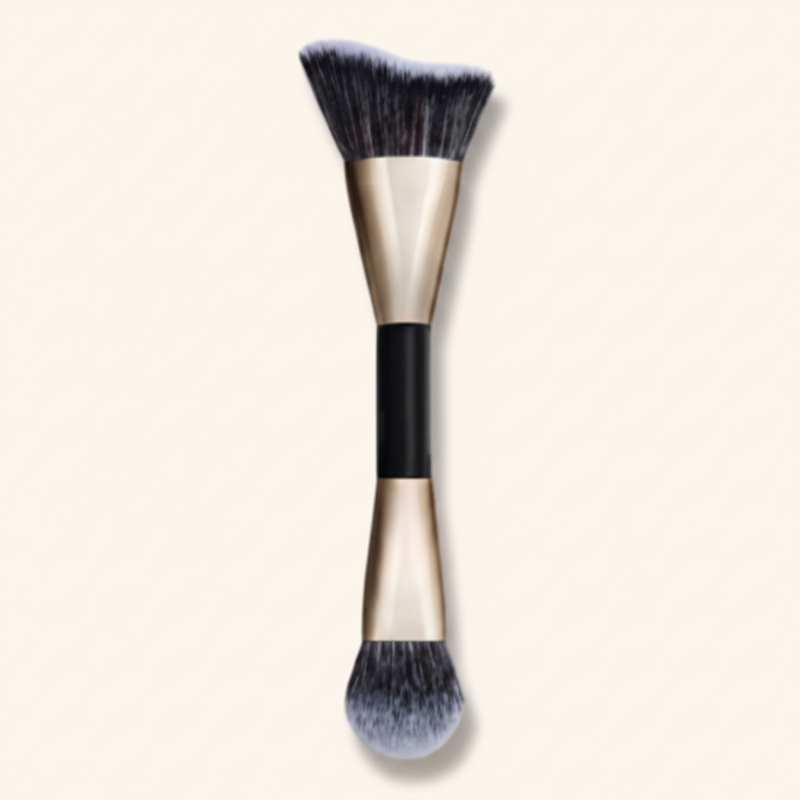No7 Radiance Duo Dual-Ended Blush and Bronze Brush, imported from the UK