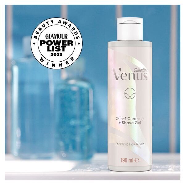 Venus For Pubic Hair, 2-In-1 Cleanser + Shaving Gel 190ml GOODS Superdrug   