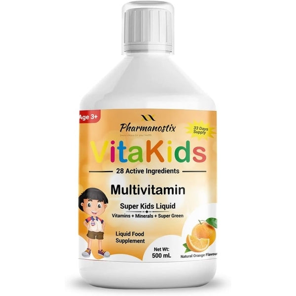 Pharmanostix VitaKids liquid multivitamin 33 day supply - British product
