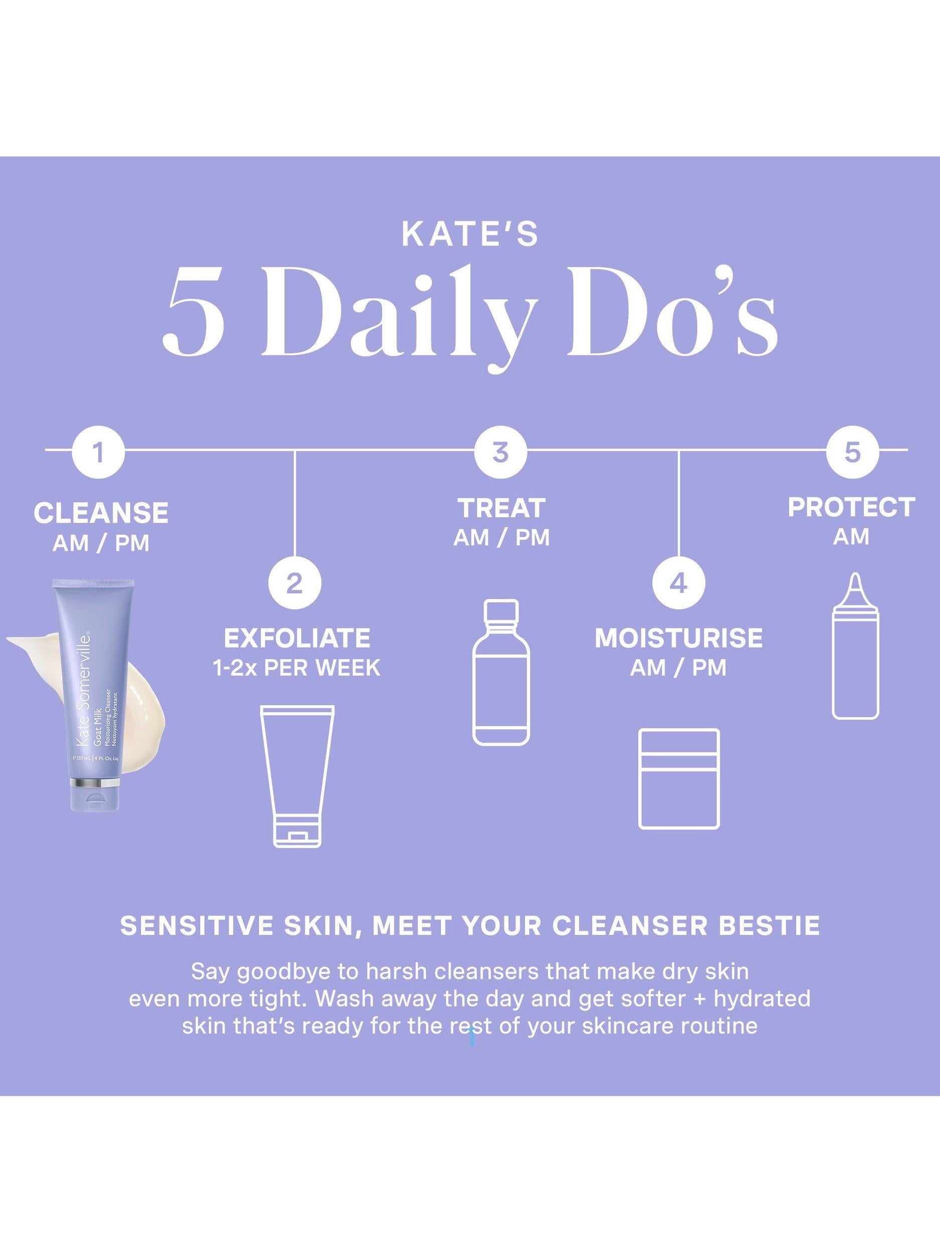 Kate Somerville goat milk moisturising cleanser 120ml, UK version