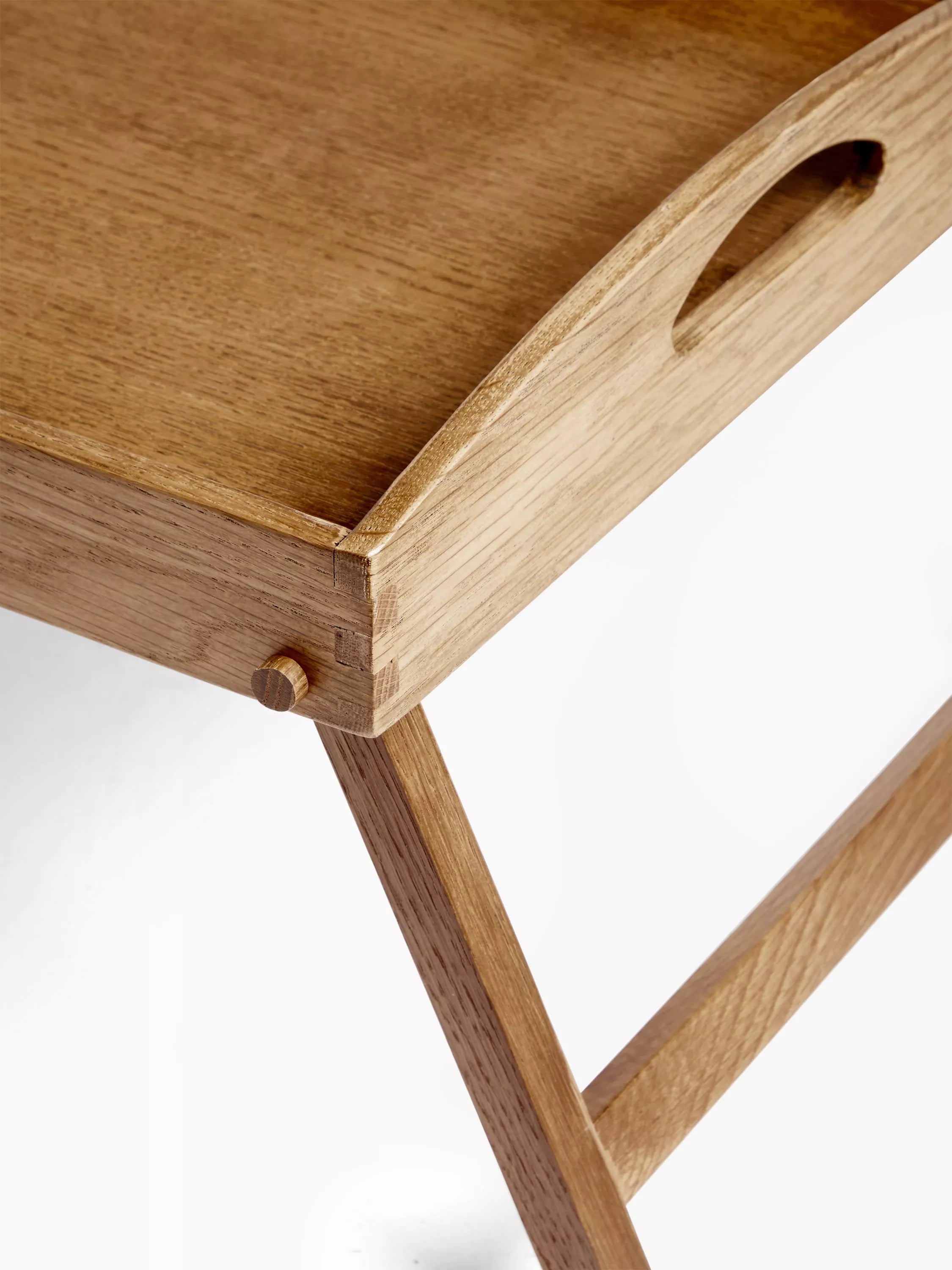John Lewis oak wood folding bed tray natural 65cm, UK version