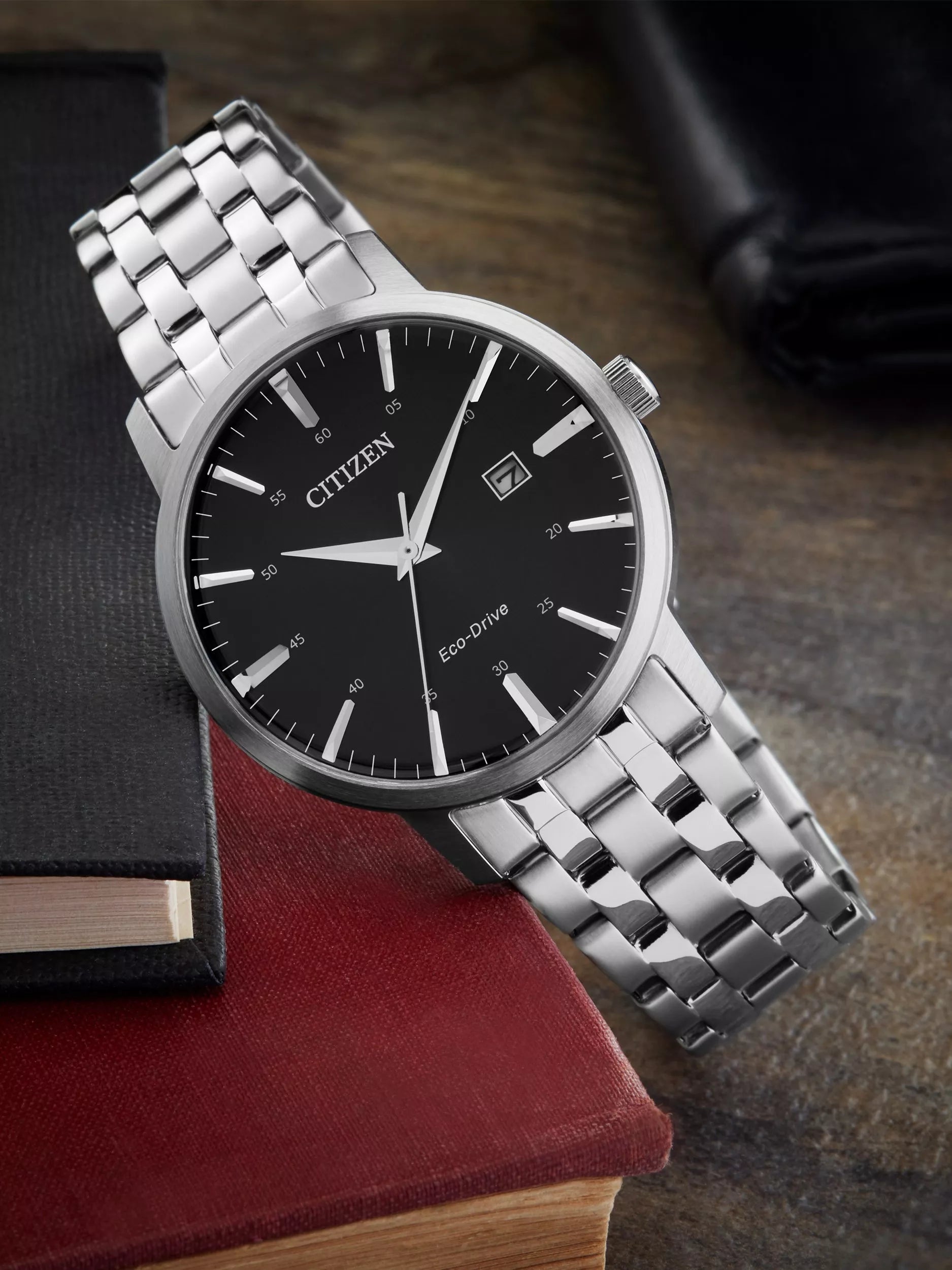 Citizen BM7460-88E Eco-Drive watch, silver/black, UK version