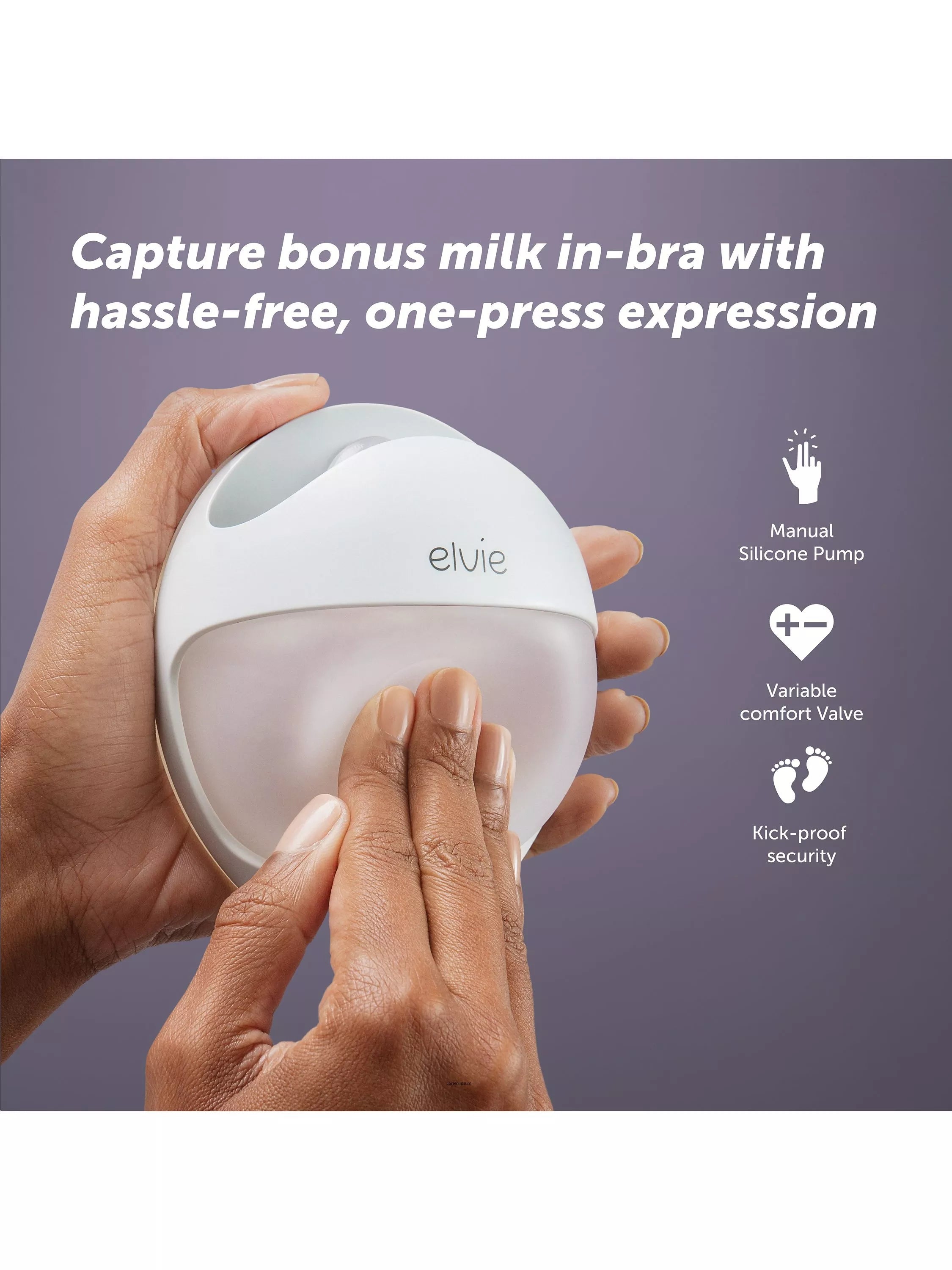Elvie manual silicone wearable breast pump - British product