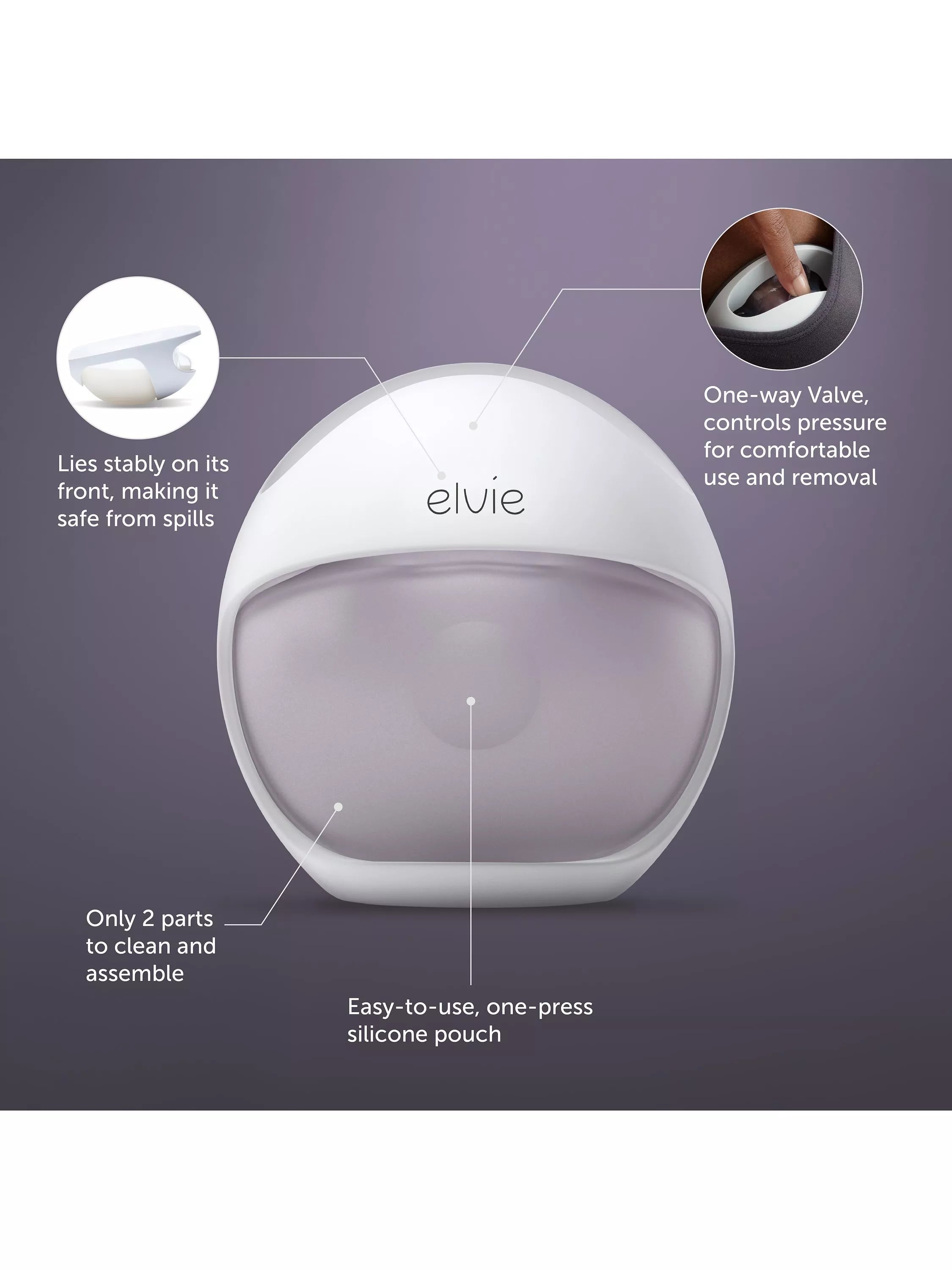 Elvie manual silicone wearable breast pump - British product