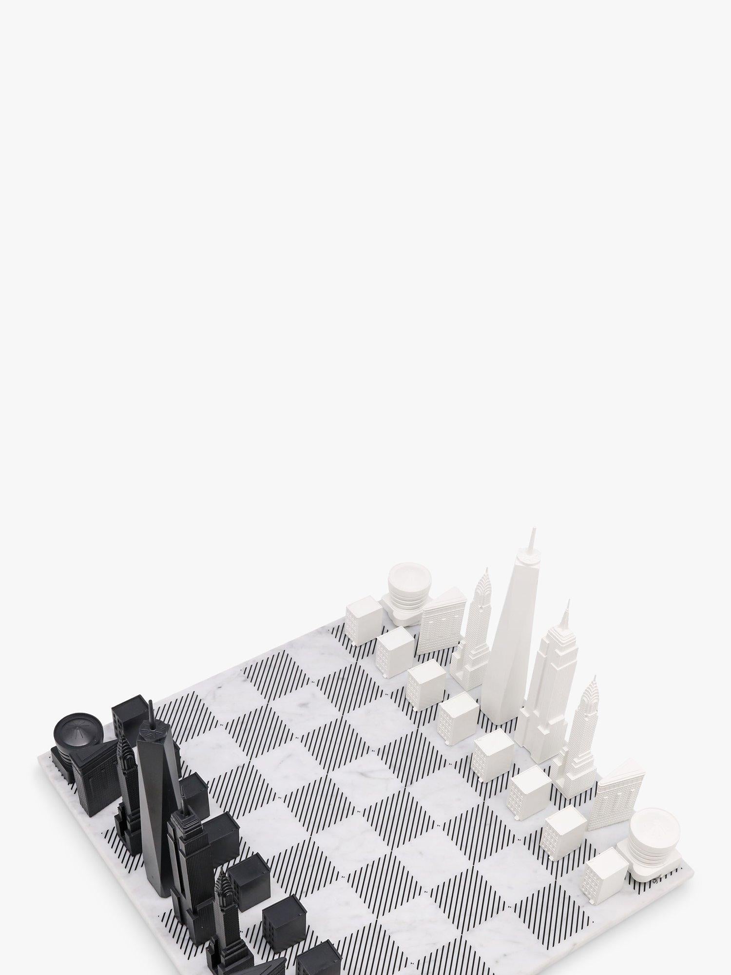 Skyline Chess New York City marble board chess set - British product