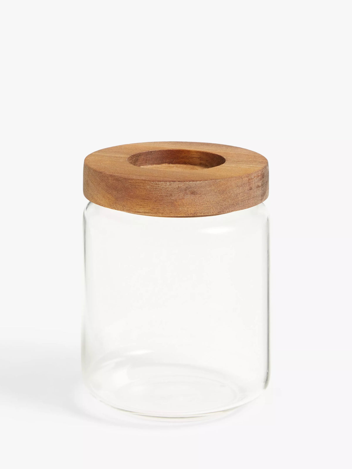 John Lewis glass storage jar with acacia wood lid 500ml (British brand)