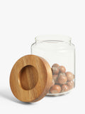John Lewis glass storage jar with acacia wood lid 500ml (British brand)