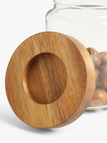 John Lewis glass storage jar with acacia wood lid 500ml (British brand)