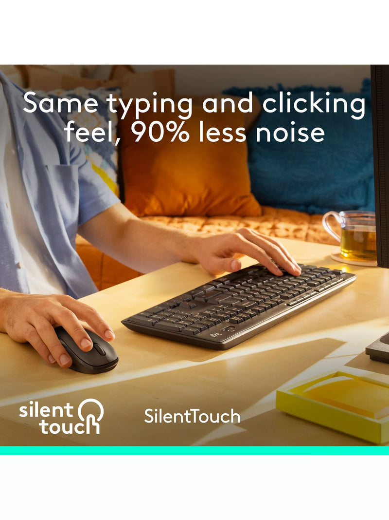 Logitech MK295 silent wireless keyboard and mouse set - British product