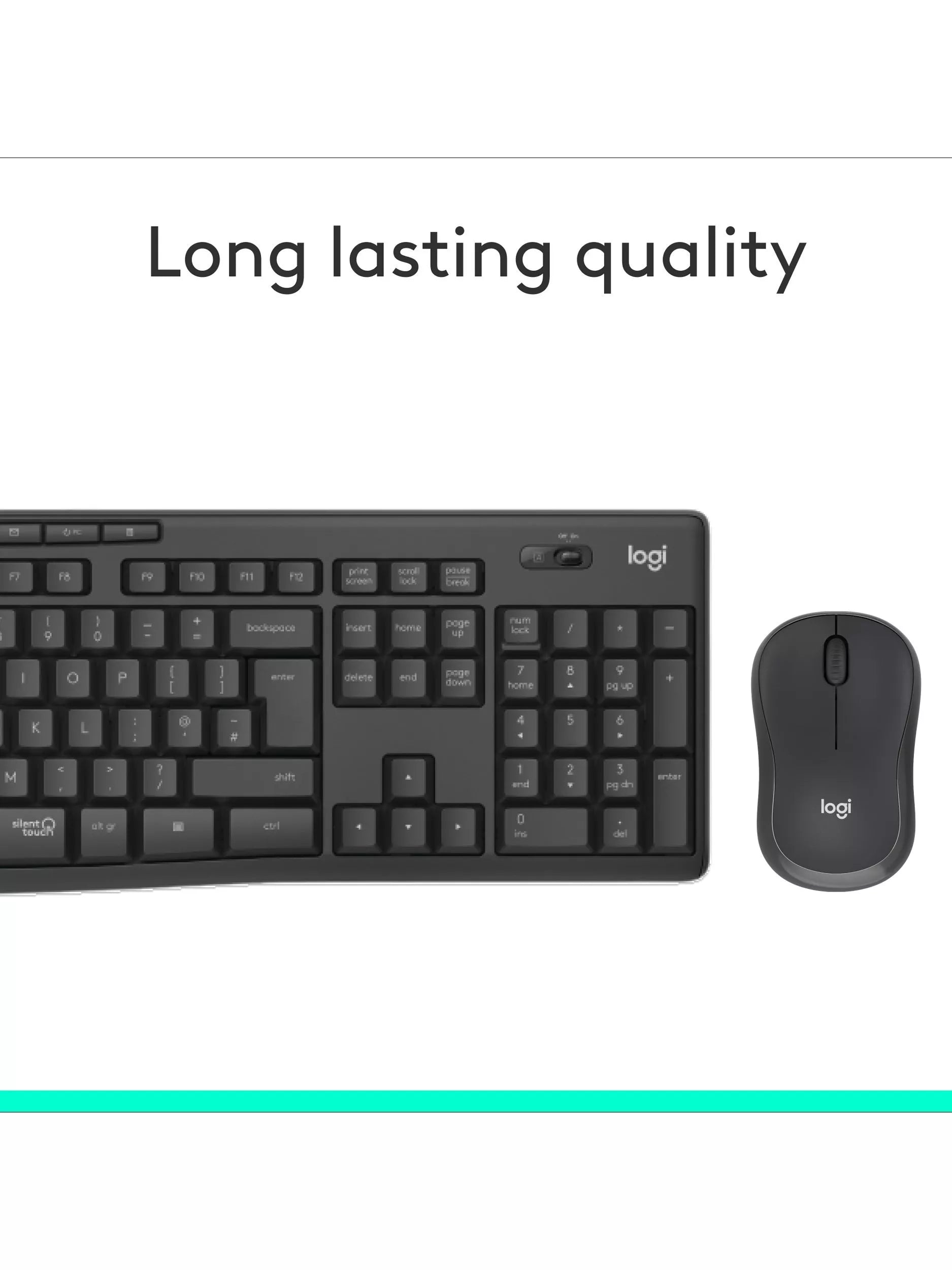 Logitech MK295 silent wireless keyboard and mouse set - British product