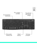 Logitech MK295 silent wireless keyboard and mouse set - British product