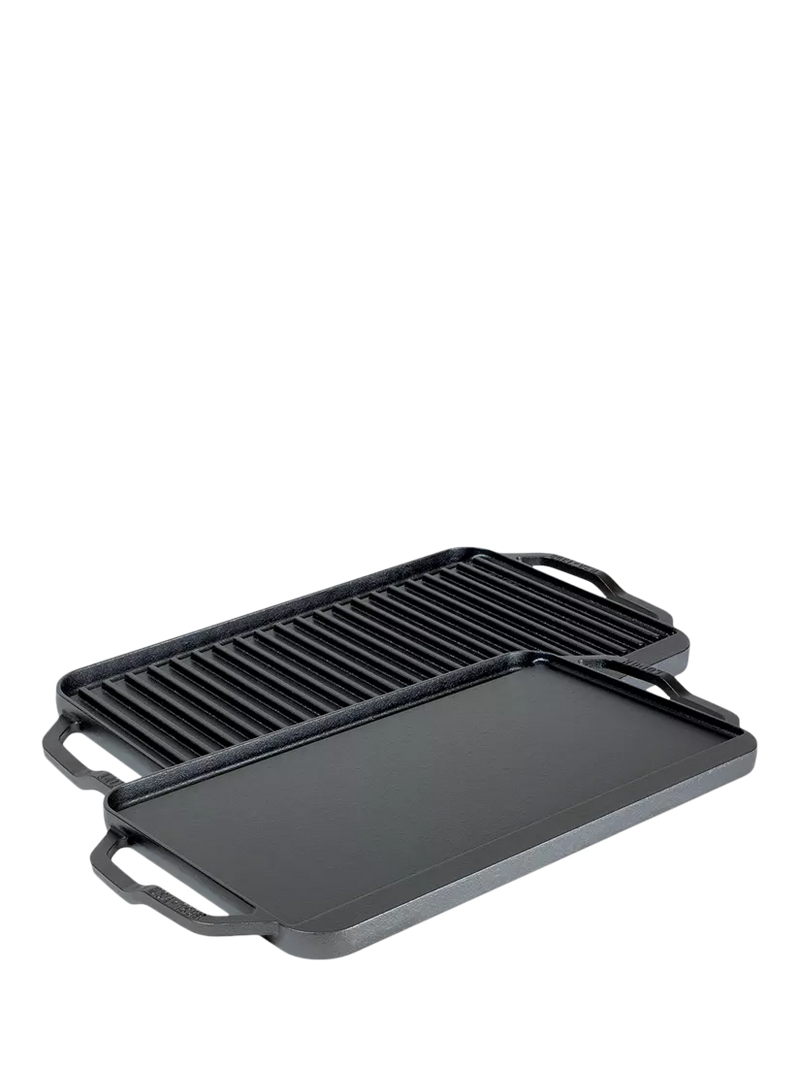 Lodge Cast Iron reversible rectangular grill pan 25cm, imported from the UK