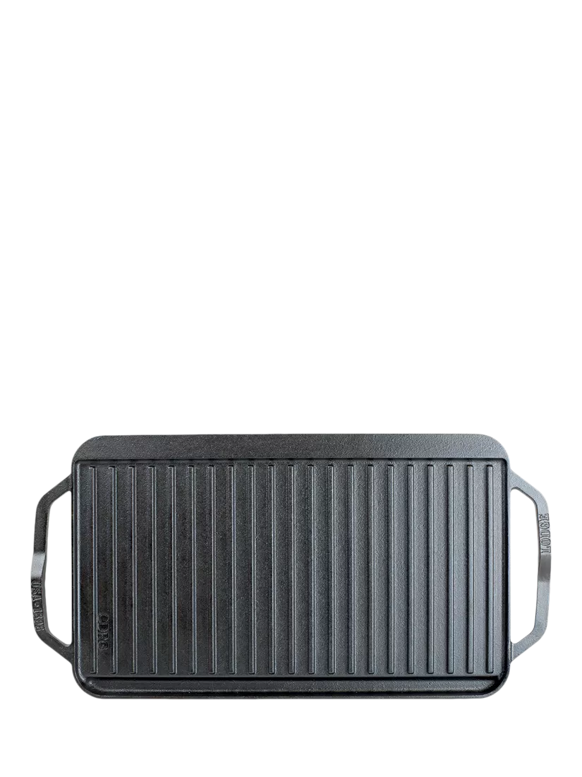 Lodge Cast Iron reversible rectangular grill pan 25cm, imported from the UK