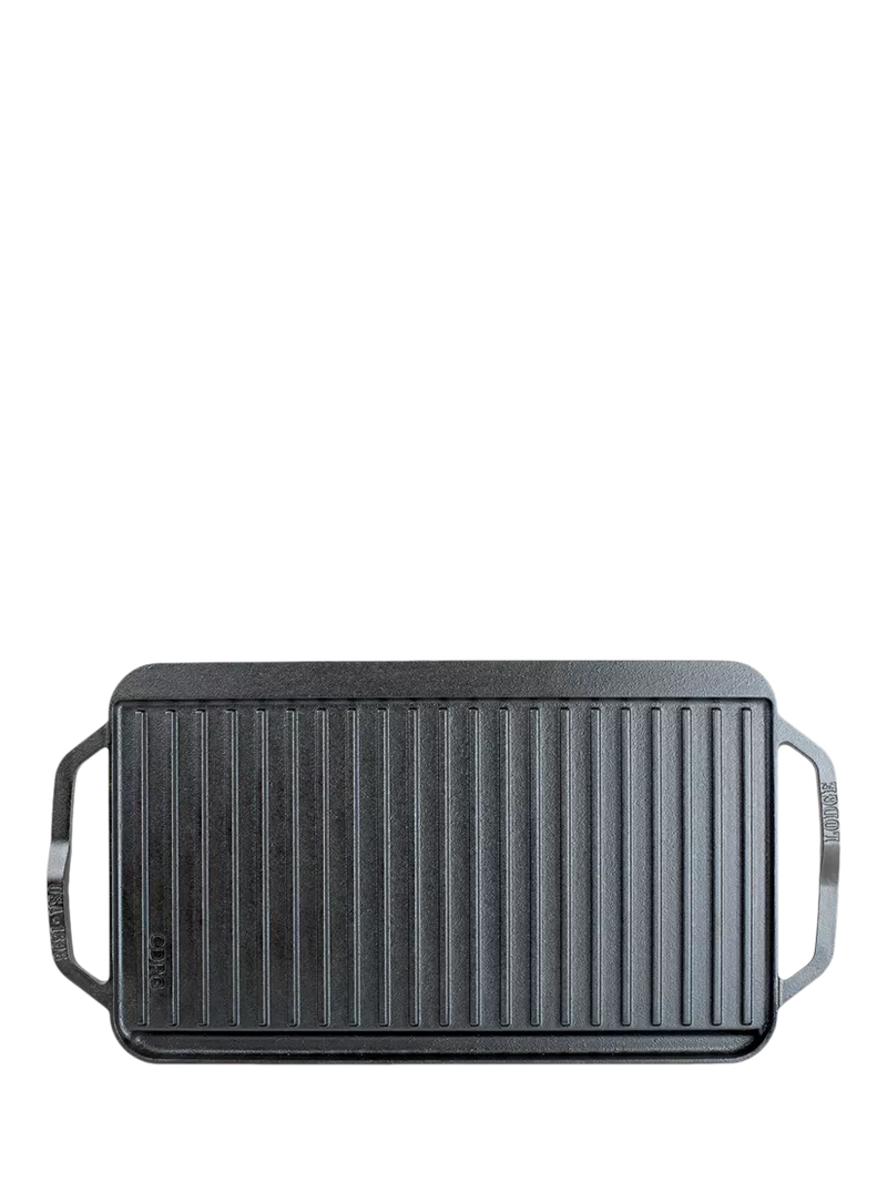 Lodge Cast Iron reversible rectangular grill pan 25cm, imported from the UK