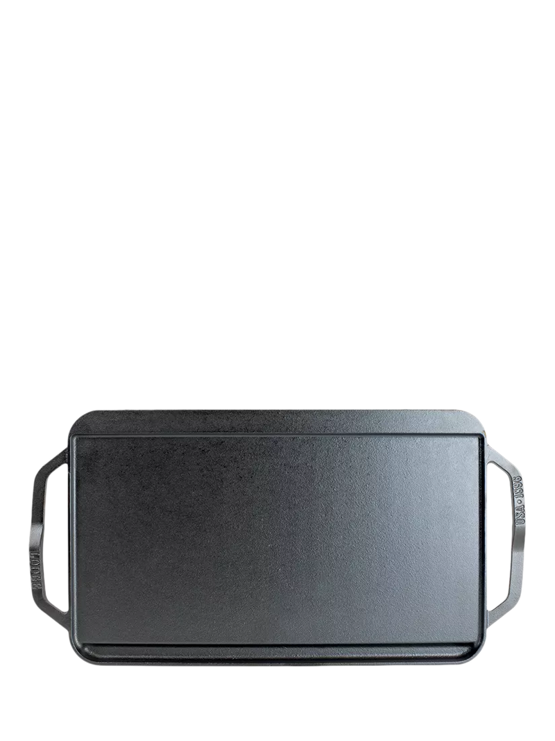 Lodge Cast Iron reversible rectangular grill pan 25cm, imported from the UK