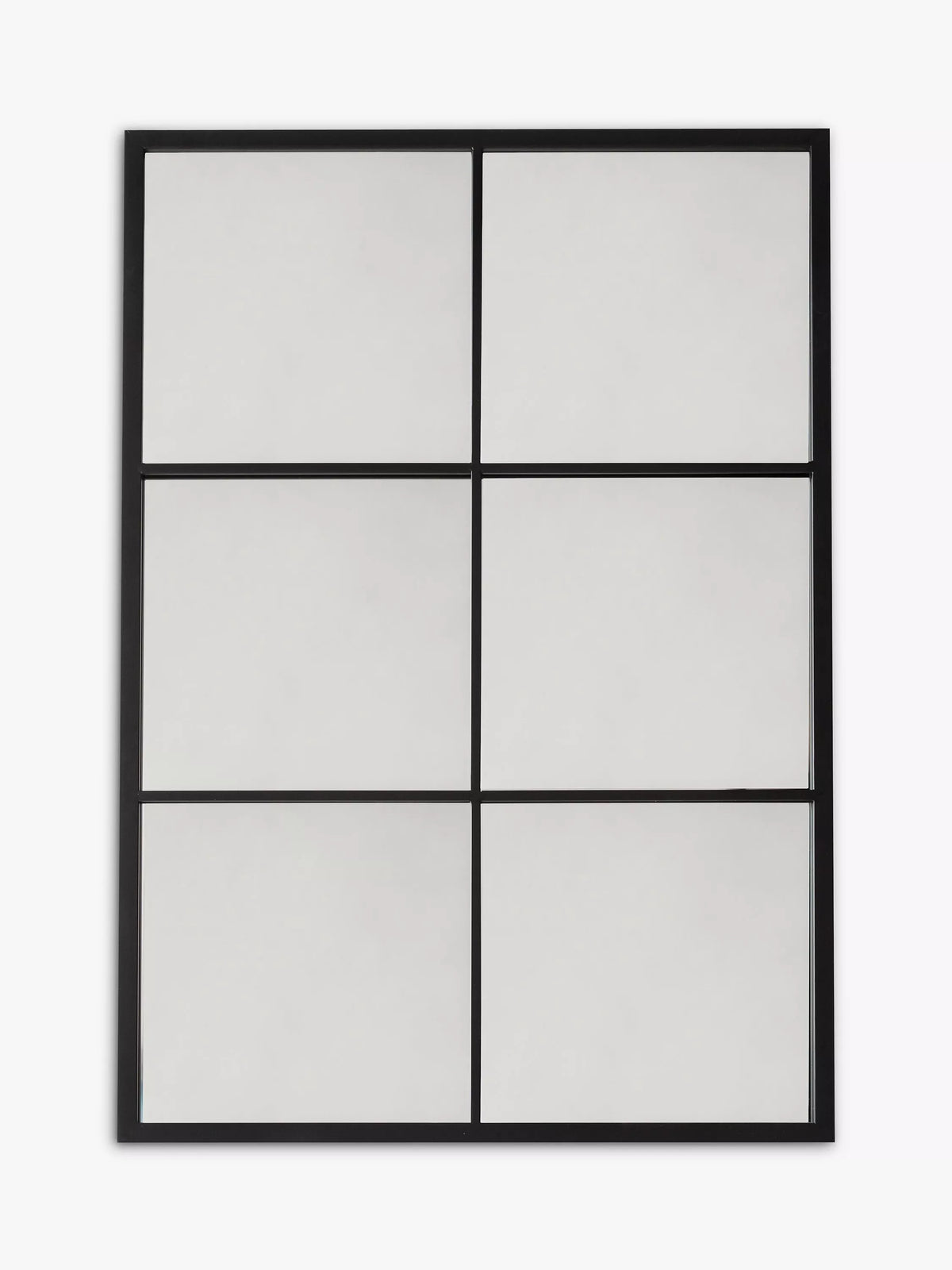 John Lewis black mirror with six glass panes, imported from the UK