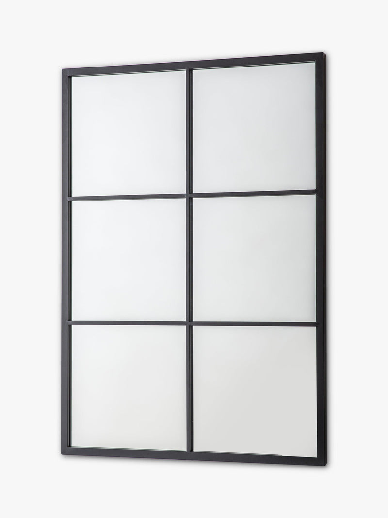 John Lewis black mirror with six glass panes, imported from the UK