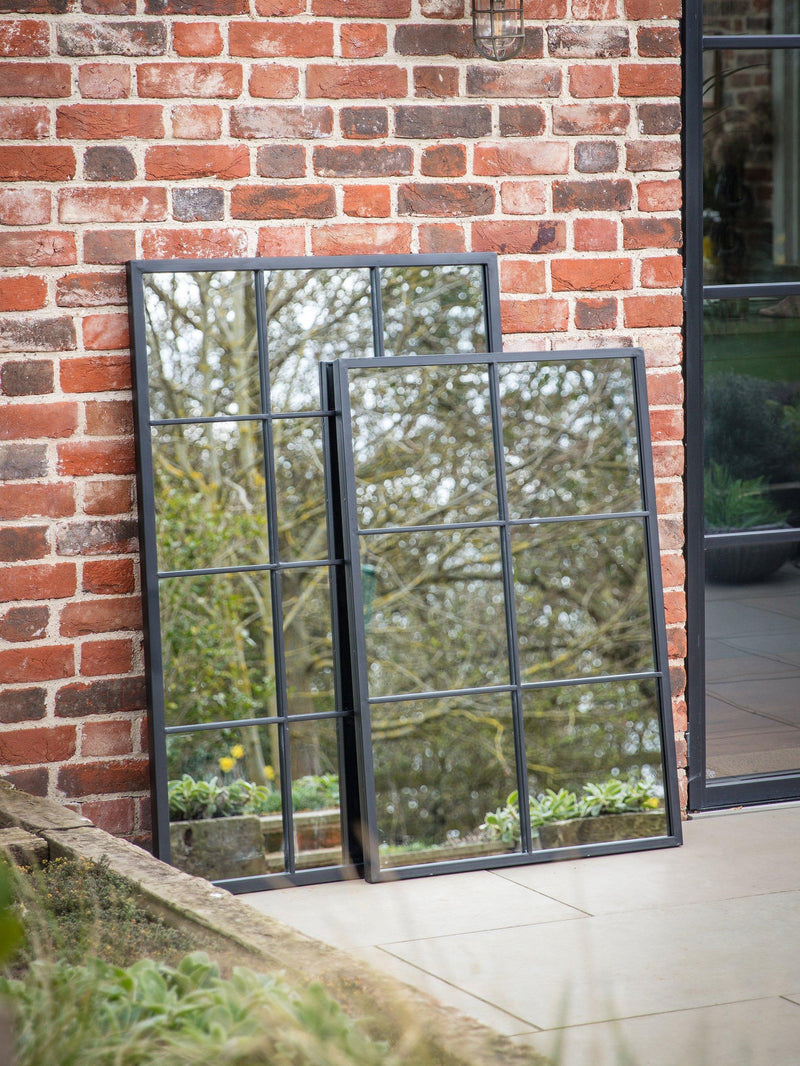 John Lewis black mirror with six glass panes, imported from the UK
