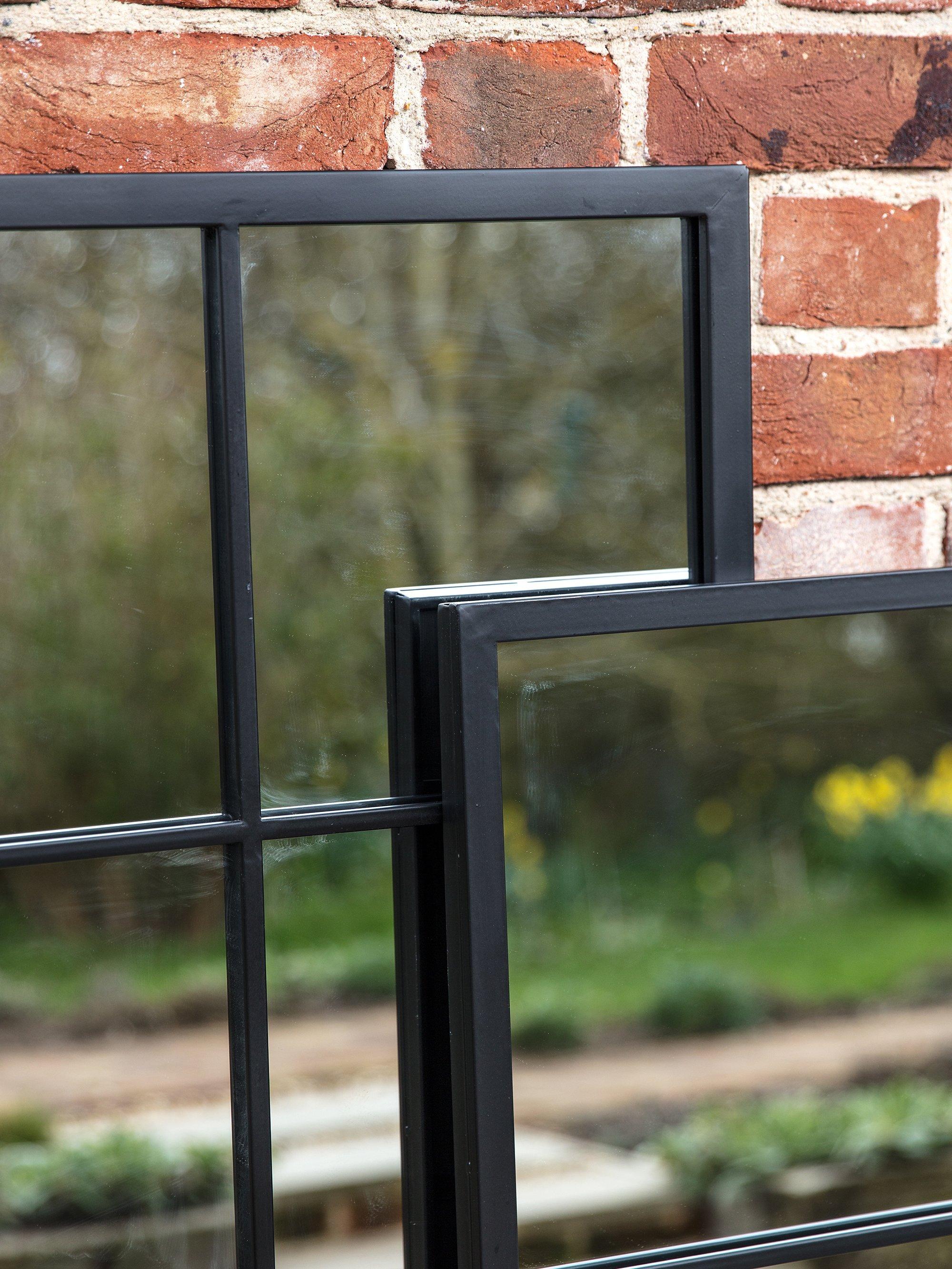 John Lewis black mirror with six glass panes, imported from the UK