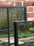 John Lewis black mirror with six glass panes, imported from the UK
