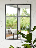 John Lewis black mirror with six glass panes, imported from the UK
