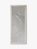 John Lewis decorative metal frame mirror 105x43cm white, imported from the UK
