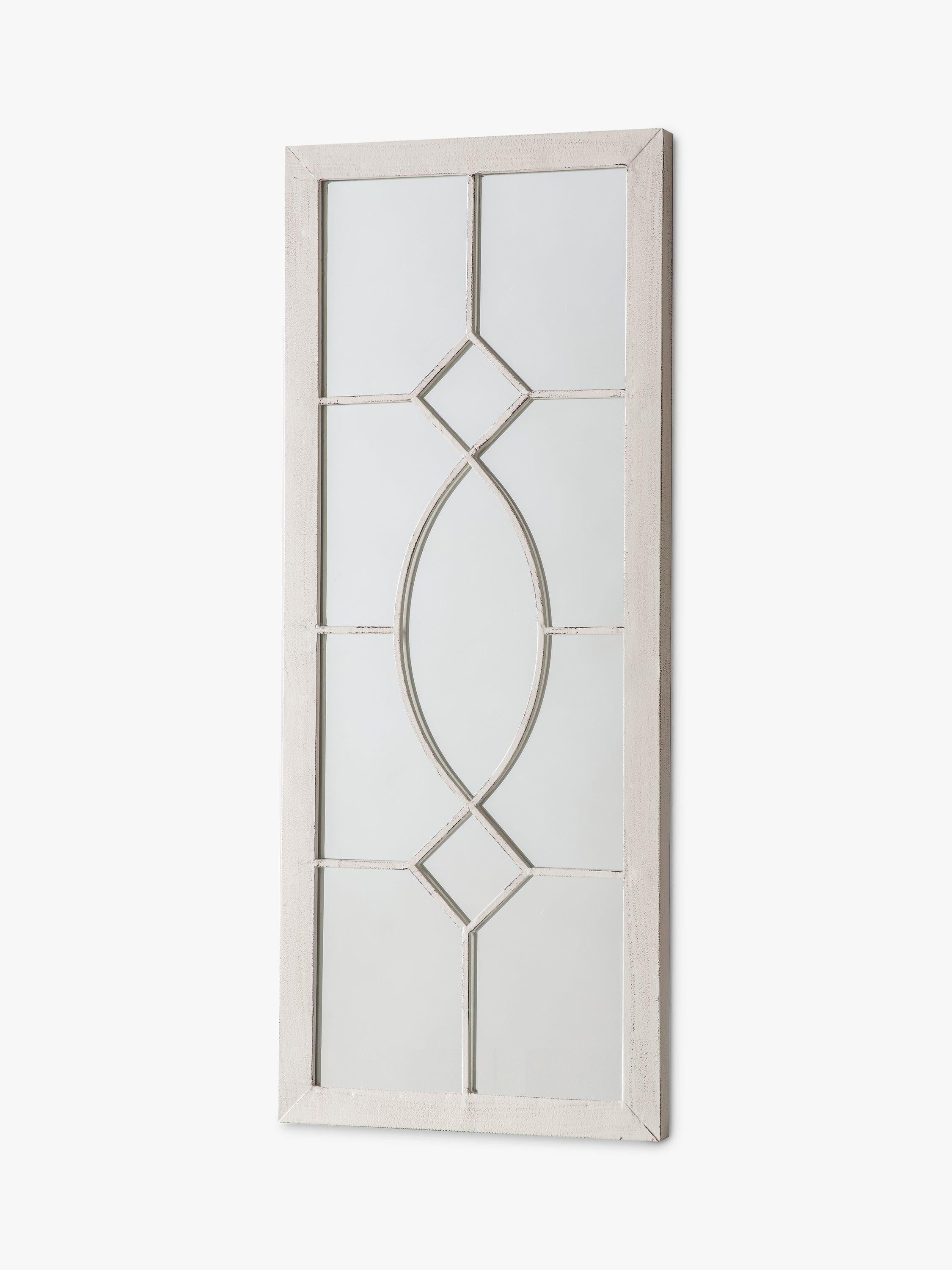John Lewis decorative metal frame mirror 105x43cm white, imported from the UK