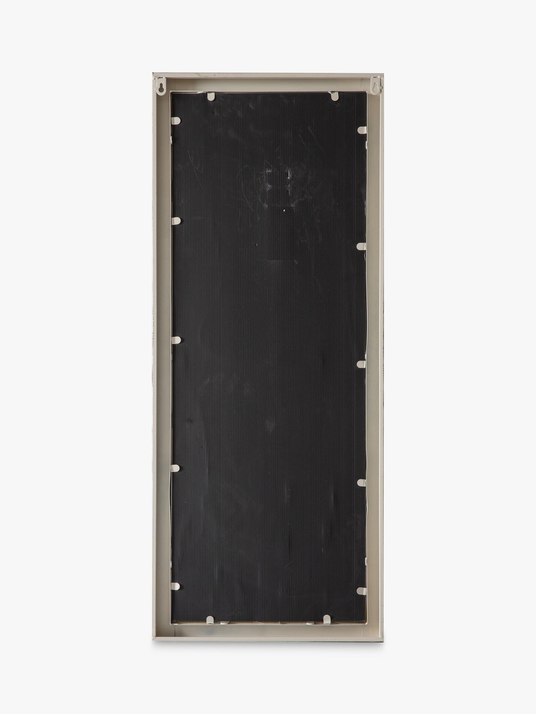 John Lewis decorative metal frame mirror 105x43cm white, imported from the UK
