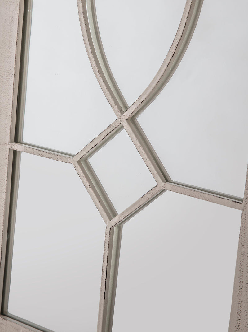 John Lewis decorative metal frame mirror 105x43cm white, imported from the UK