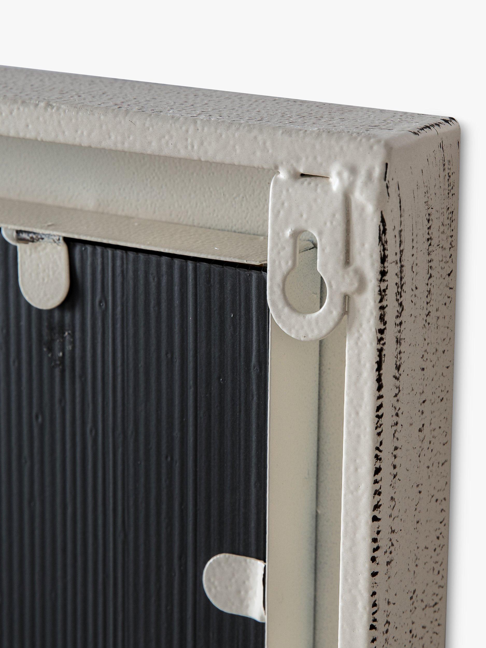 John Lewis decorative metal frame mirror 105x43cm white, imported from the UK