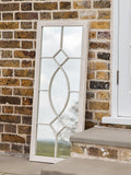 John Lewis decorative metal frame mirror 105x43cm white, imported from the UK