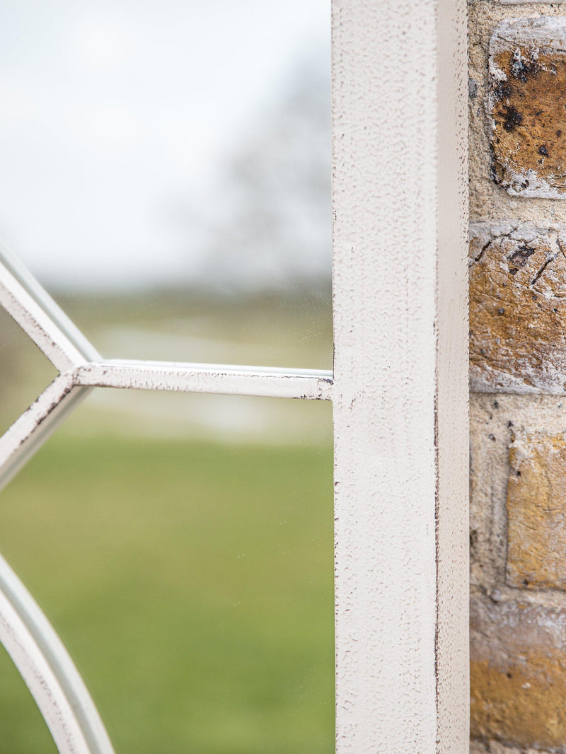 John Lewis decorative metal frame mirror 105x43cm white, imported from the UK