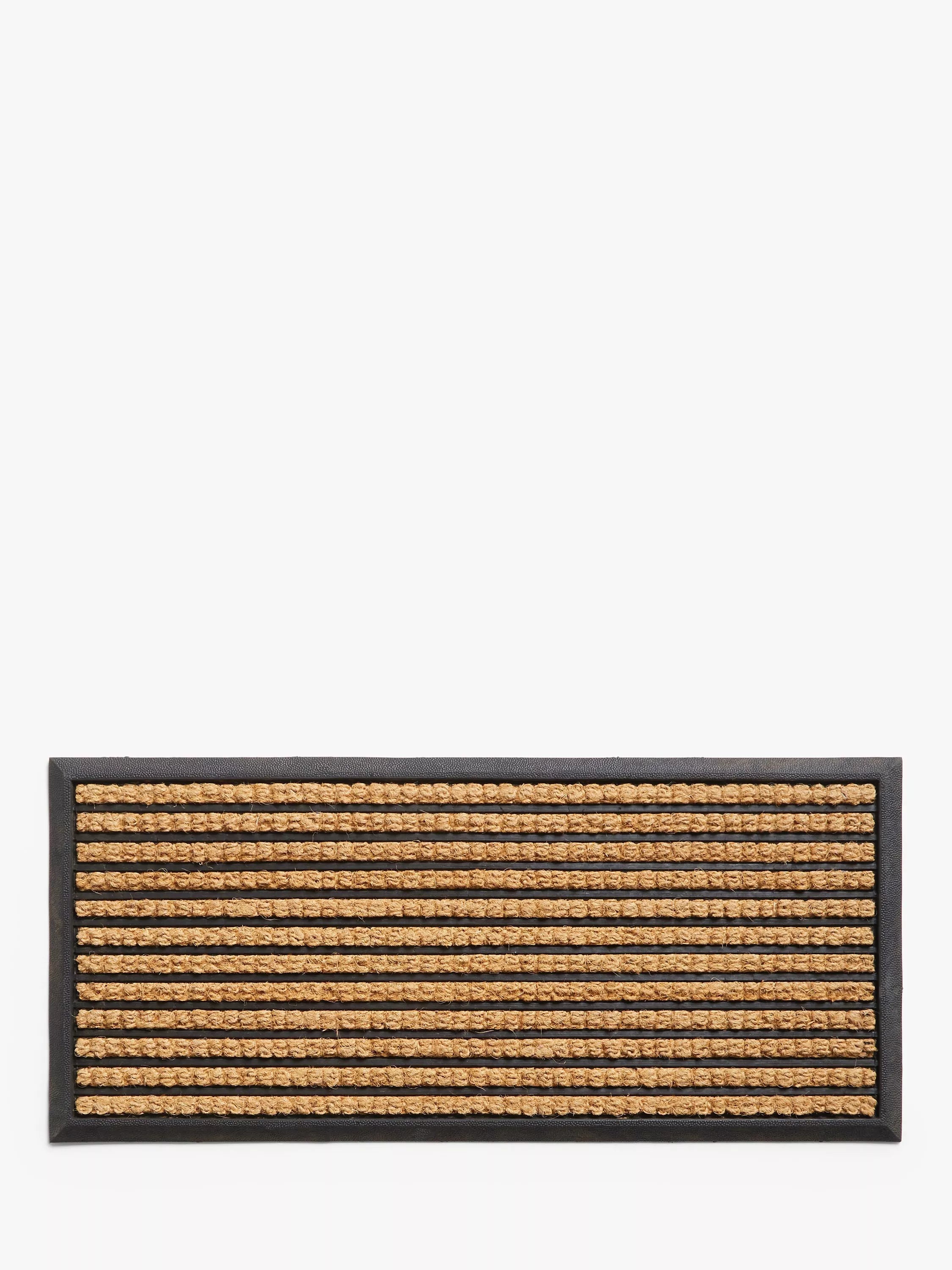 John Lewis Stripe Coir Door Mat H45 x W100 cm