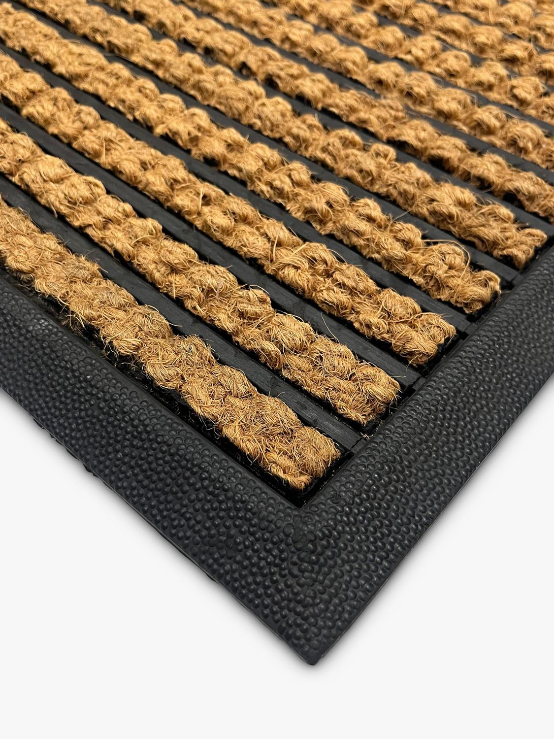 John Lewis stripe coir door mat 45x75cm, imported from the UK