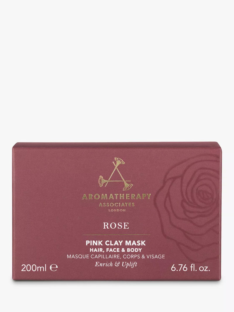 Aromatherapy Associates Rose Pink Clay face and hair mask 200ml, imported from the UK